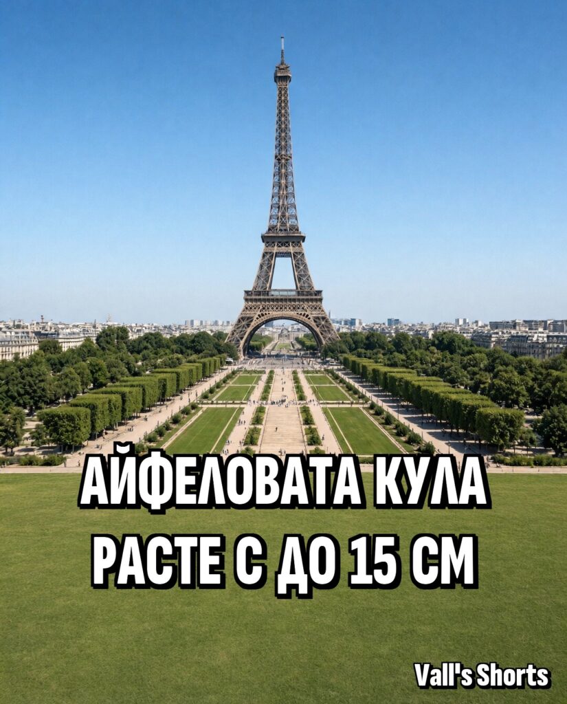 Айфеловата кула расте с до 15 см