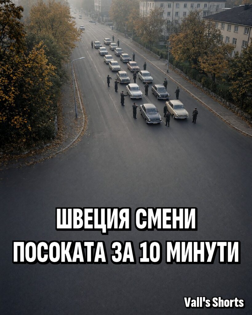 Швеция смени посоката за 10 минути