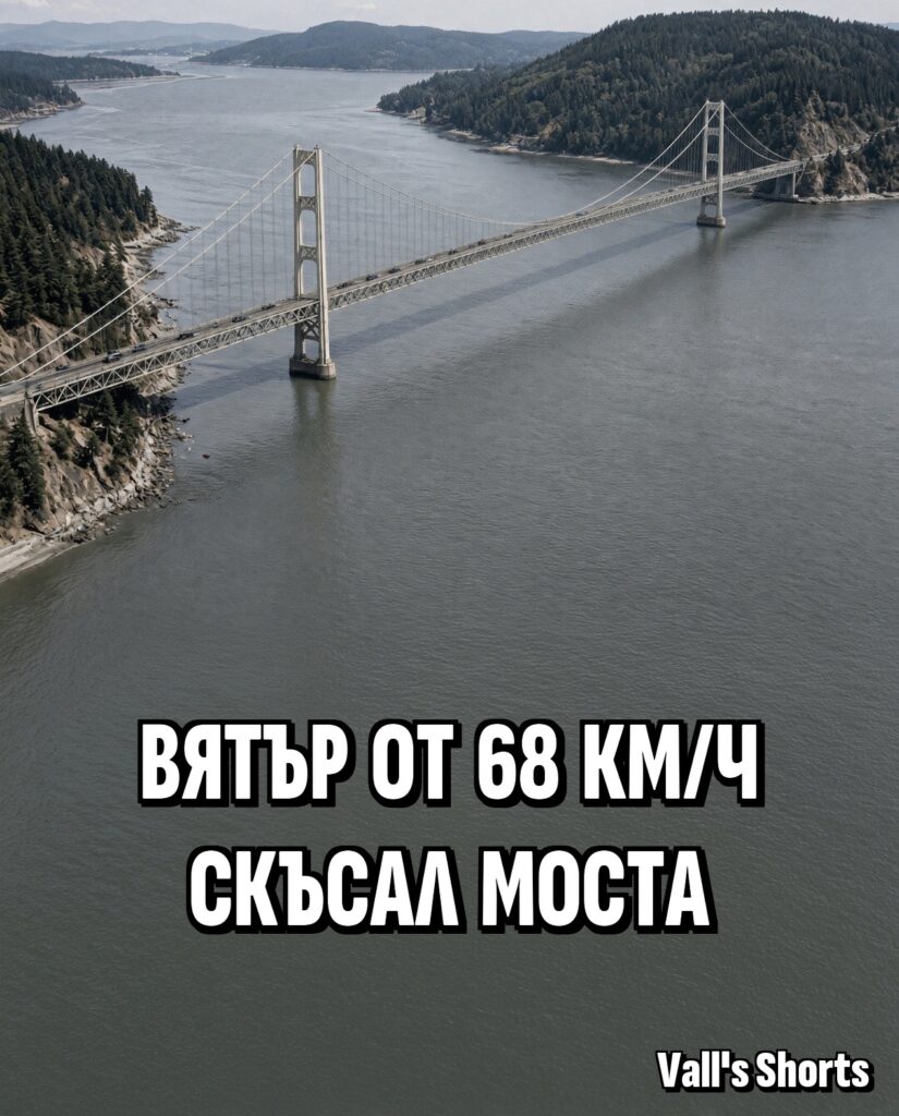 Вятър от 68 км/ч скъсал моста