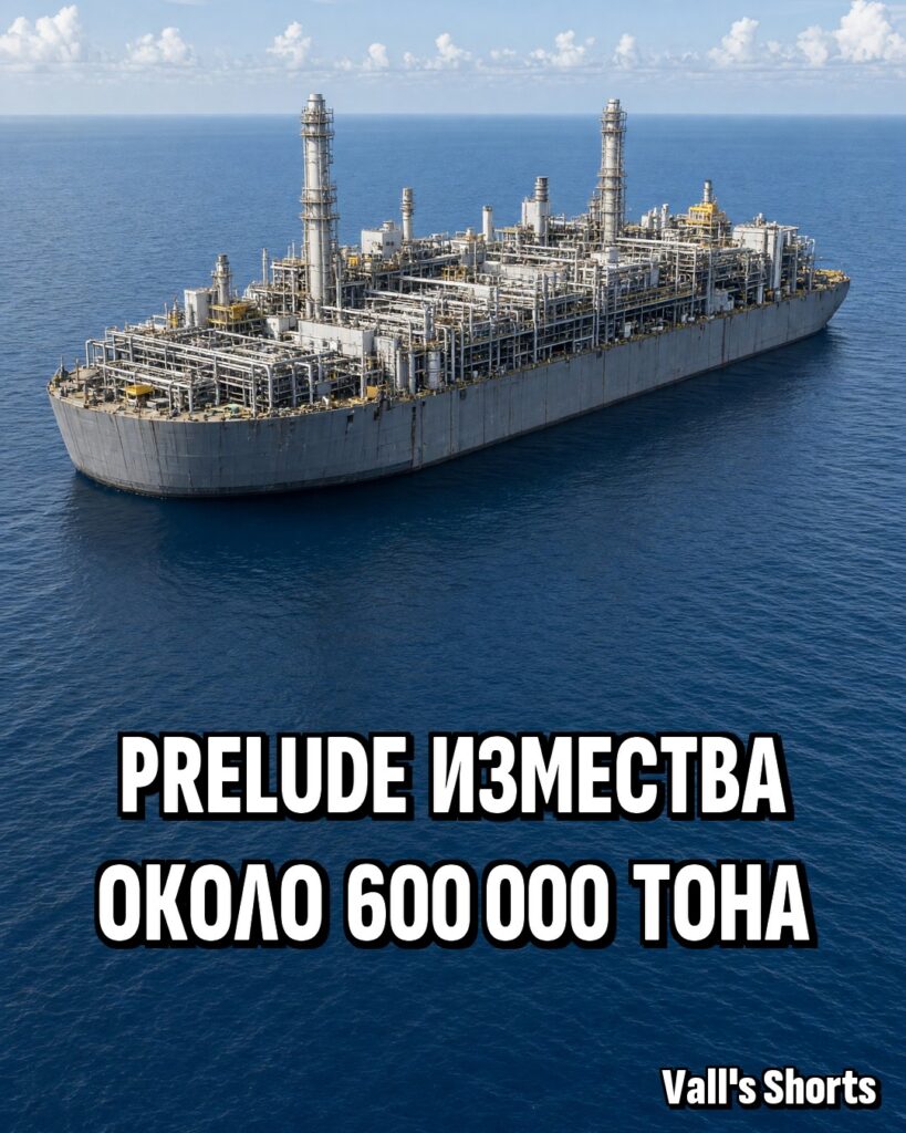 Prelude измества около 600 000 тона