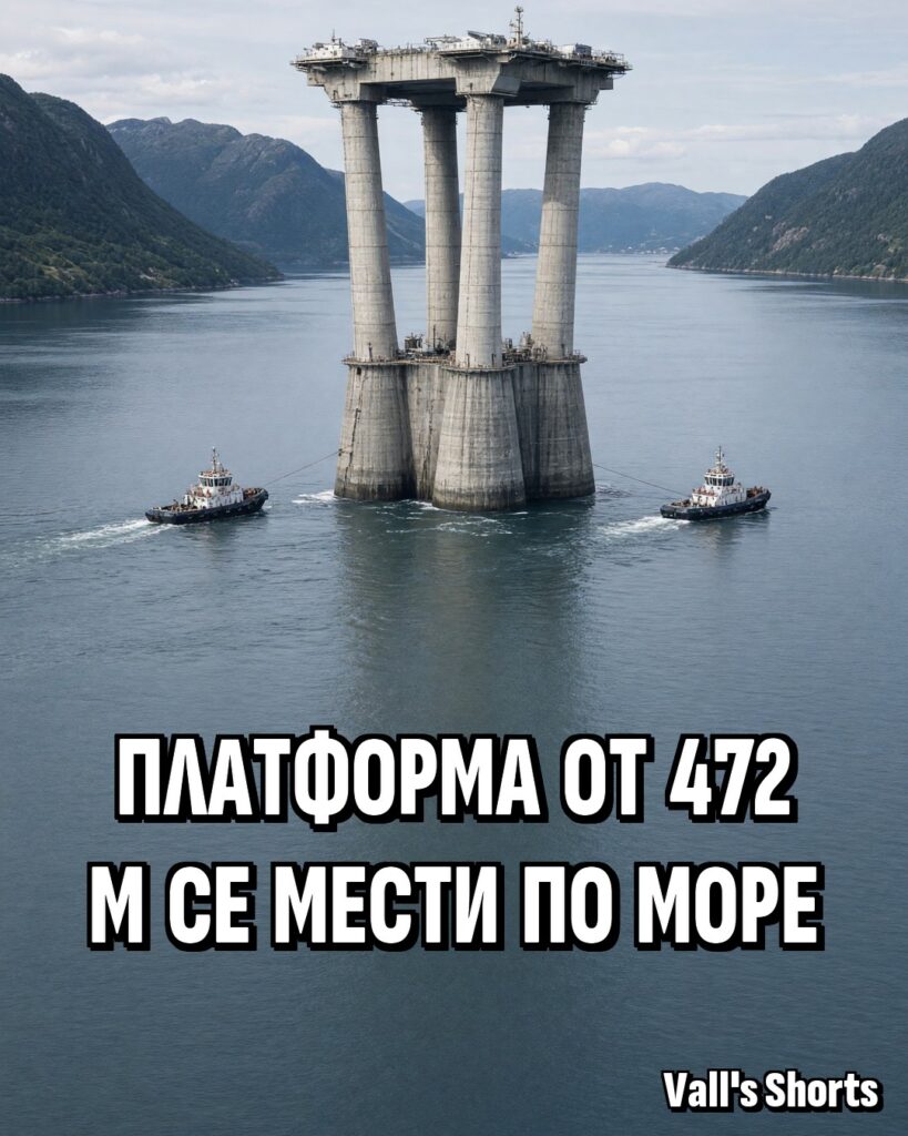 Платформа от 472 м се мести по море