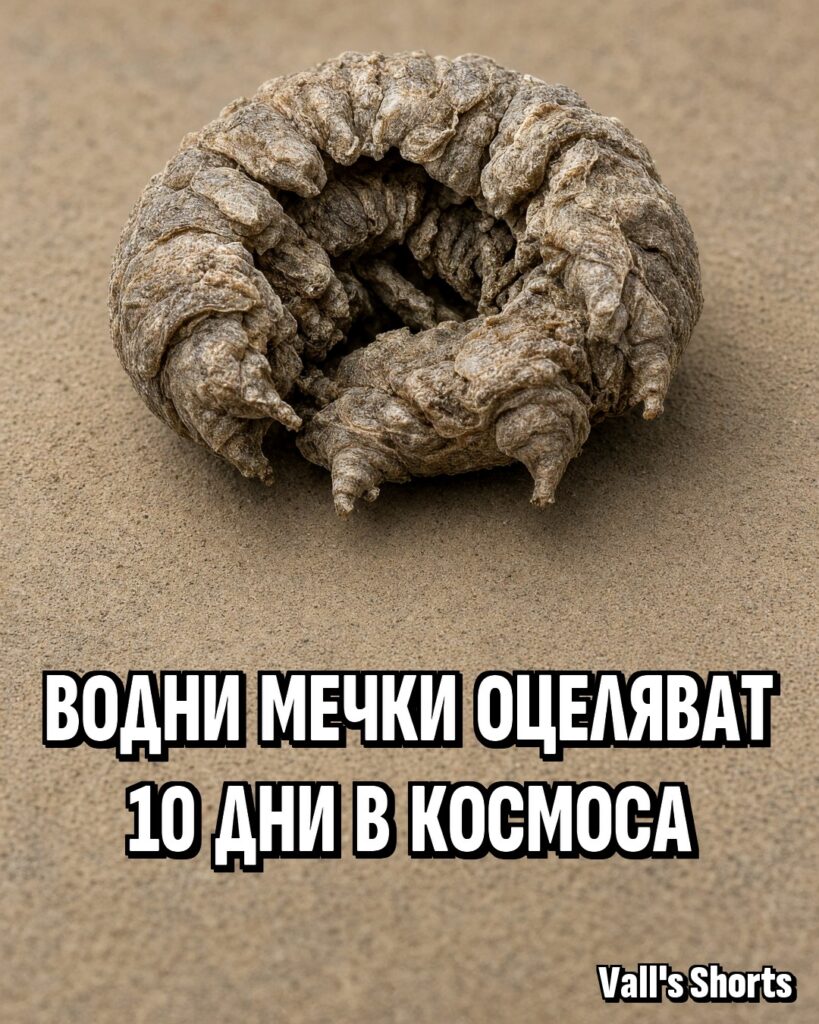 Водна мечка, свита в сухо топче – състоянието, в което бавноходките оцеляват във вакуума на космоса
