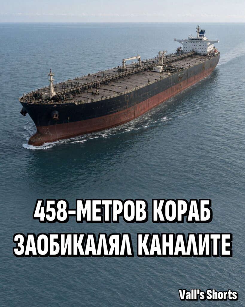 Огромен петролен танкер плава в открито море – илюстрация